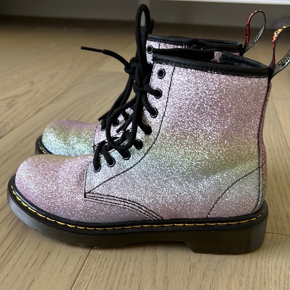 Rainbow Sparkle Doc Martens - Picture 2 of 3